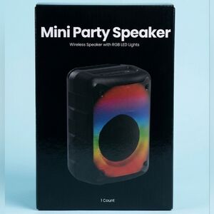 Mini Party Speaker with RGB LED Lights - NWB